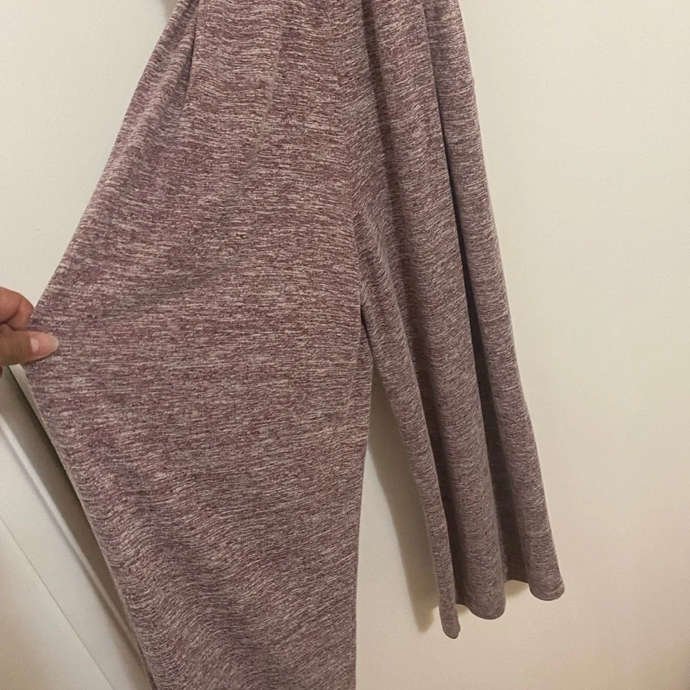 Anthropologie Saturday Sunday Saunter Wide Leg Jumpsuit in Maroon Red
